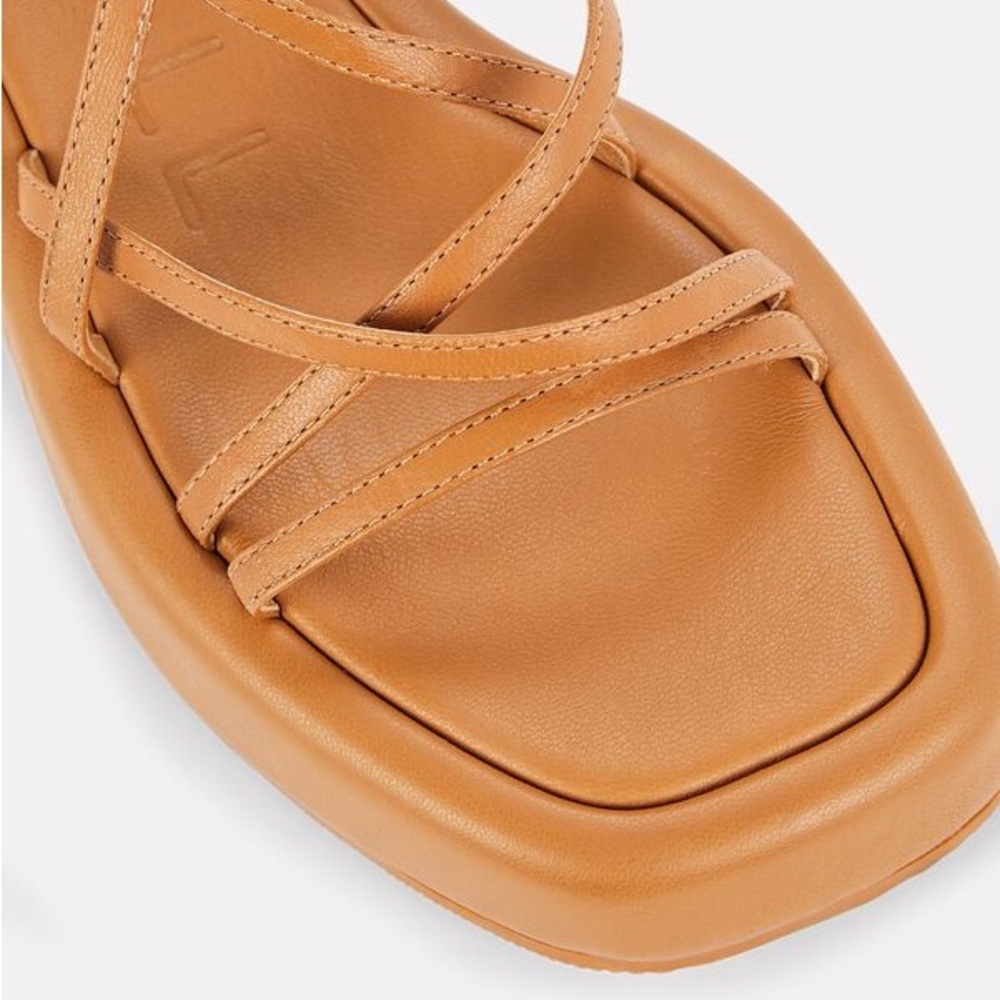 Loeffler Randall Brown Strappy Lace-Up Flat Sandals - Picture 10 of 10